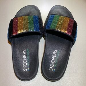 Skechers Pop Ups - Party Vibez Sandals, 8.0. Colorful, Comfortable,Cool